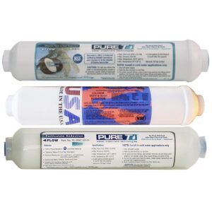Universal 3 Filter Set for 4-stage RO Systems, including 5m Sediment, T28 GAC and T33 GAC filters