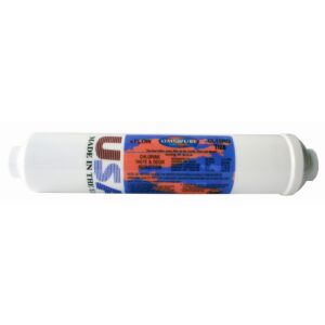 Inline GAC T28 carbon filter, NSF Certified, Made in USA, SKU# CL10ROT28-B