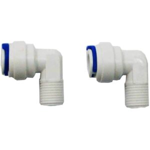 3/8-Inch OD (tubing) x 1/4-Inch MPT (thread) Quick Connect elbow fitting, package of 2