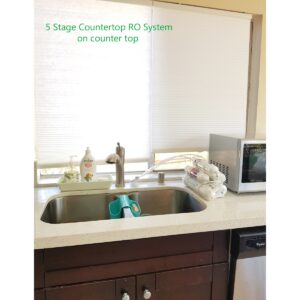 5-stage Reverse Osmosis Countertop Water Purification System for Ultrapure filtration with close to 0PPM DI post filter, 75/100/150 GPD membrane - Image 3