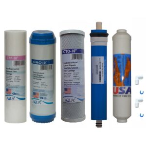 5 stage Reverse Osmosis Replacement Filter set with 75 GPD membrane