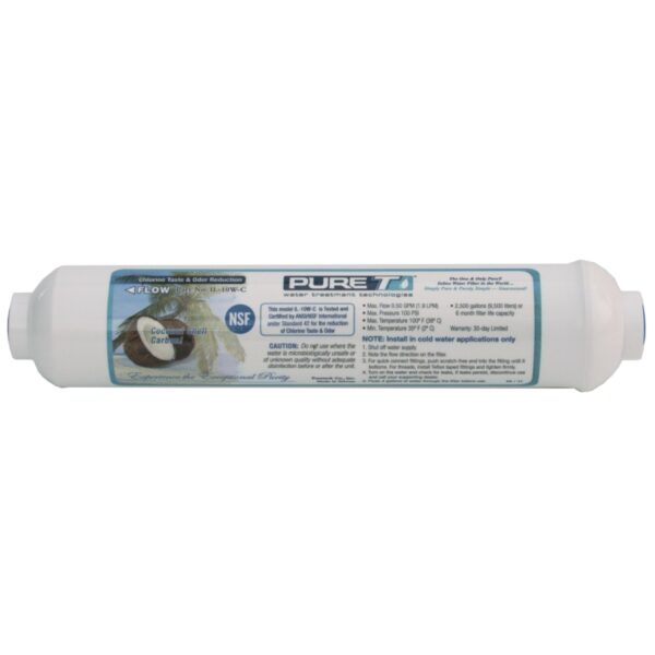 Inline Granular Activated Carbon T33 Carbon Filter 2"x10"