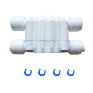 Universal AutoShut Off Valve for Undersink Reverse Osmosis Systems with Quick Connect, for 1/4" OD tubing
